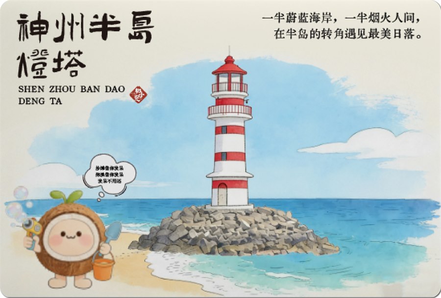 神州半岛灯塔文创明信片